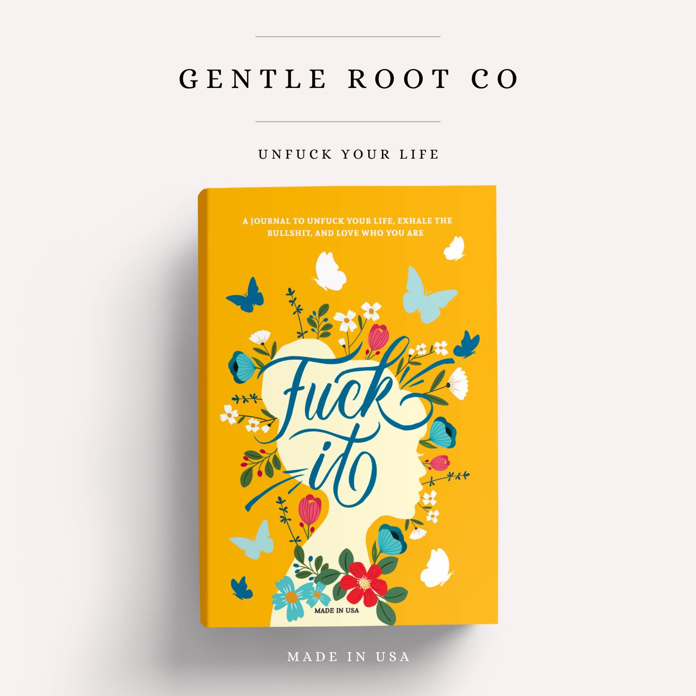 Fuck It journal, front cover mockup