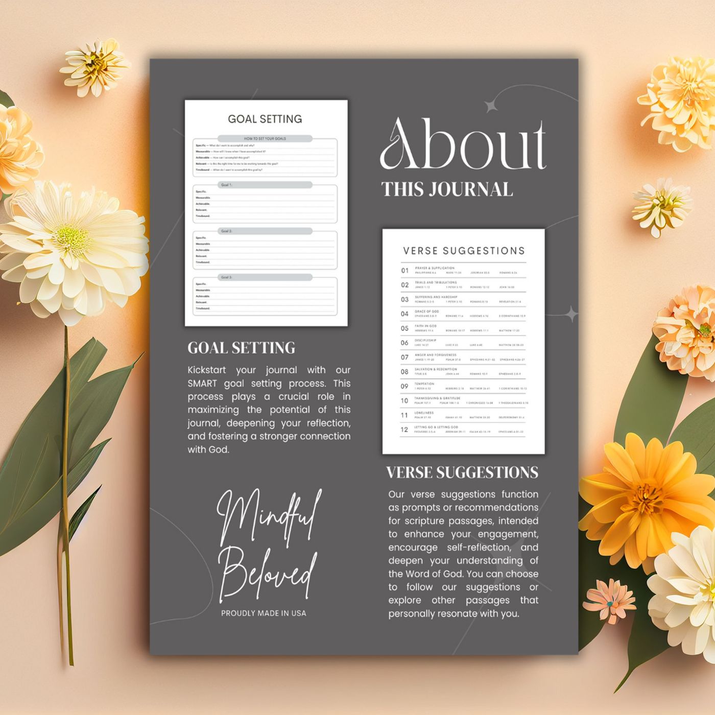 About This Journal and Goal Setting pages