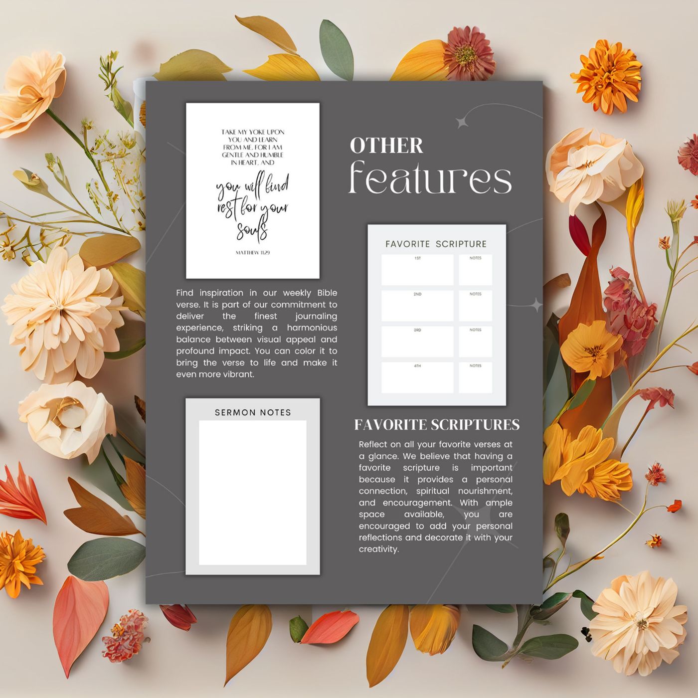 Other Features and Favorite Scriptures pages
